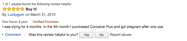 "Buy it!" - Conceive Plus Success Story - Conceive Plus®